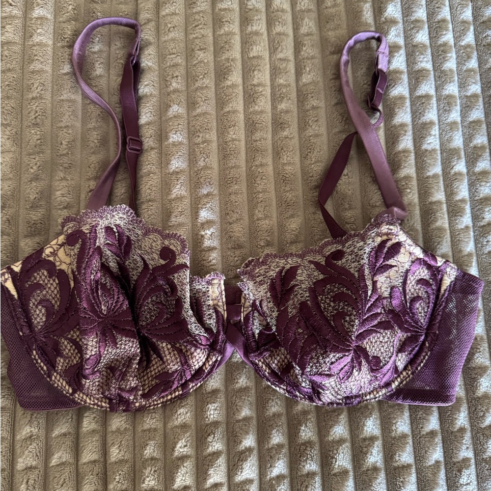 Purple embroidery Victoria’s Secret bra
